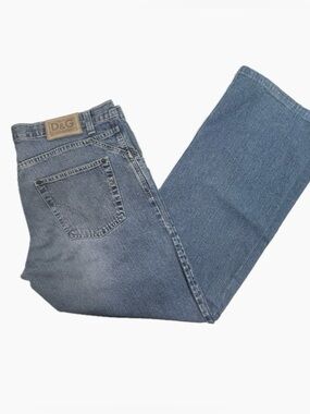 D&G Men’s Light Blue Straight-Leg Jeans Size W34 L32 Price &120